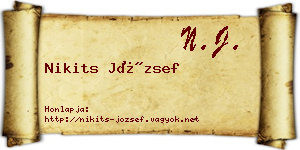 Nikits József névjegykártya