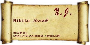Nikits József névjegykártya